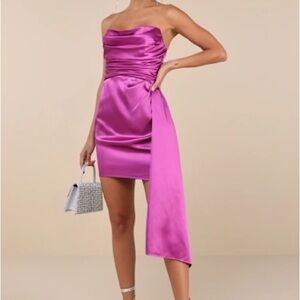 Purple Satin Dress